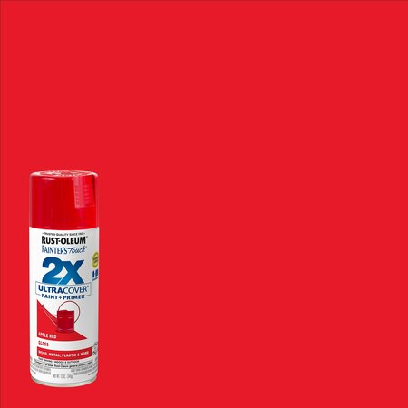 Rust-Oleum Spray Paint, Apple Red, 12 oz 334024